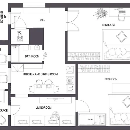 Appartement Big In City Center & Private Parking Bratislava
